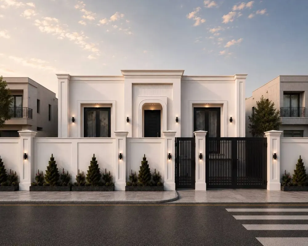 مدينة ذي قار الجديدة — تصميم كلاسيكي بطابق واحد وسور مزخرف
