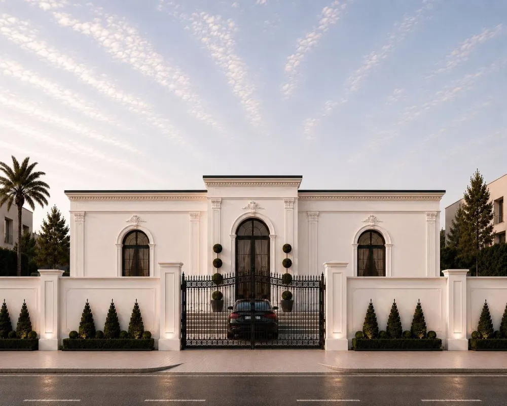 مدينة ذي قار الجديدة — تصميم كلاسيكي بنوافذ مقوّسة وحديقة أمامية